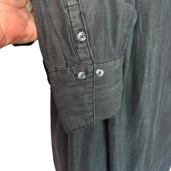 Chico’s Denim Tencel Step-Hem Tunic Top Women’s Size 3, XL Relaxed Fit NEW - Picture 6 of 8